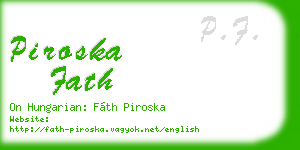 piroska fath business card